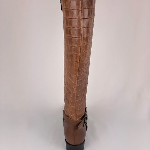 Brown Buckle Leather Cowboy Boots - Picture 3 of 10